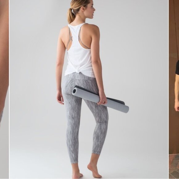 Lululemon Wunder Under Hi-Rise 7/8 Leggings 25" Luon Arrow Jacquard Battleship - Picture 1 of 9